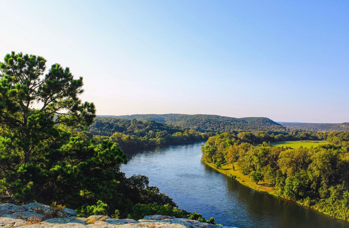 The White River from City Rock Bluff in Calico Rock, Arkansas